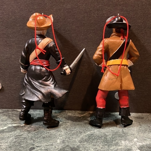 Pirate Christmas Tree Ornaments – Set of 2 Buccaneer Pirates each 5 Inches Tall - Picture 2 of 5